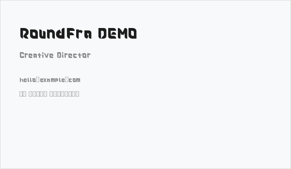 Roundfra DEMO Business Card