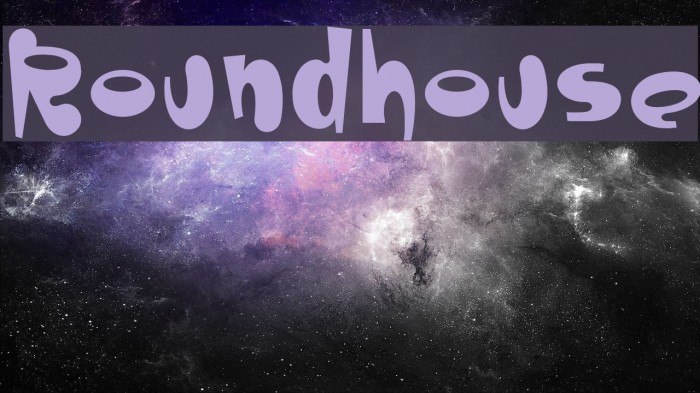 Roundhouse Schriftart examples