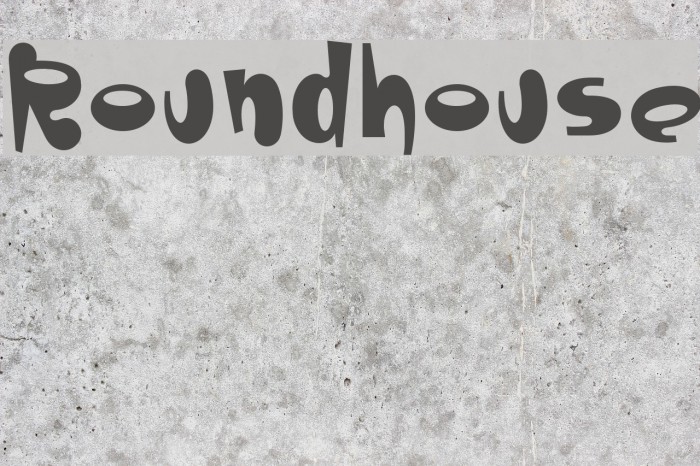 Roundhouse Schriftart examples