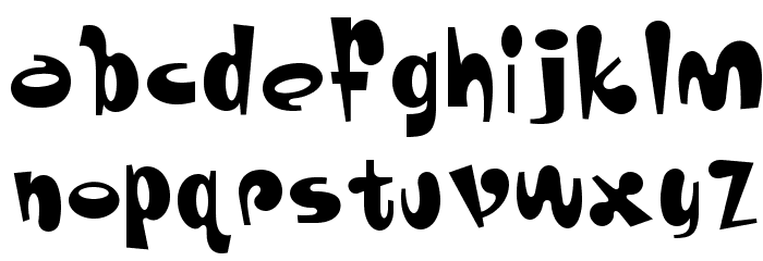 Roundhouse Schriftart Kleinbuchstaben