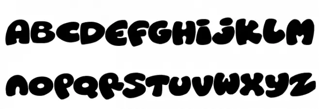 Roundish Toons Font Litere mari