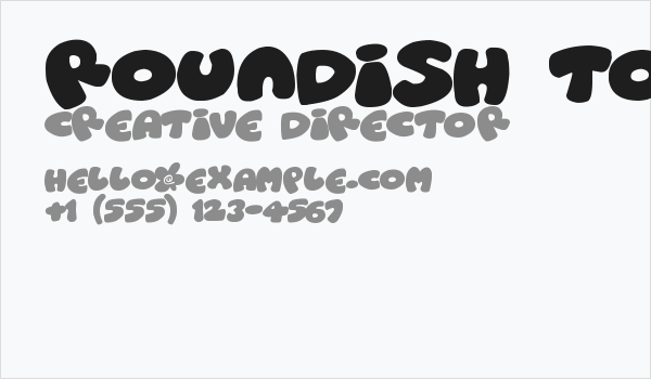 Roundish Toons Business Card