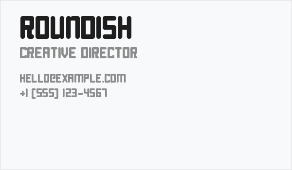 Roundish Business Card