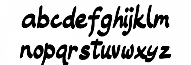 Roundling Schriftart Kleinbuchstaben