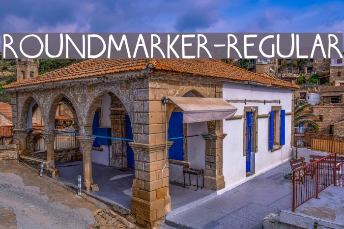 Roundmarker-Regular Font examples
