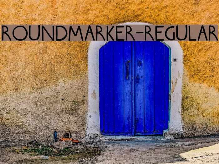 Roundmarker-Regular Font examples