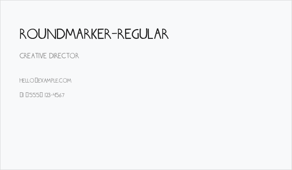 Roundmarker-Regular Business Card