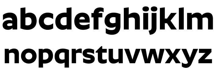 Roundo Bold Font LOWERCASE
