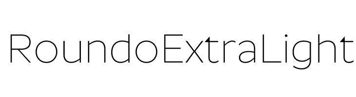 Roundo ExtraLight Font