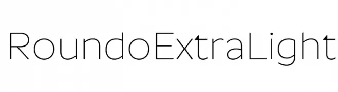 Roundo ExtraLight  フリーフォントのダウンロード