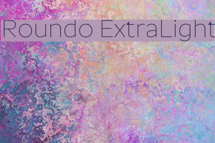 Roundo ExtraLight Font examples