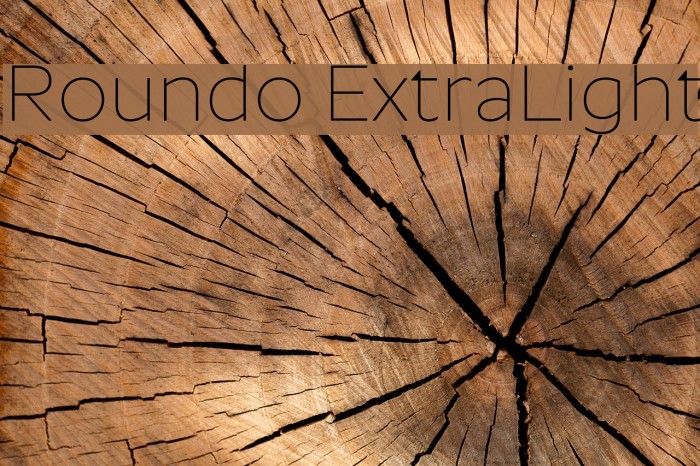 Roundo ExtraLight Font examples