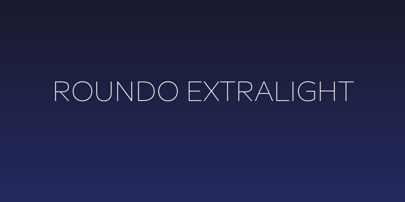 Roundo ExtraLight Social Header