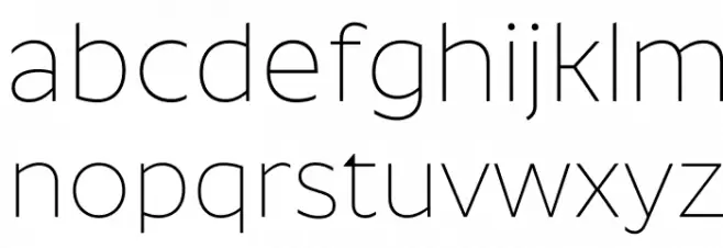 Roundo ExtraLight خط أحرف صغيرة