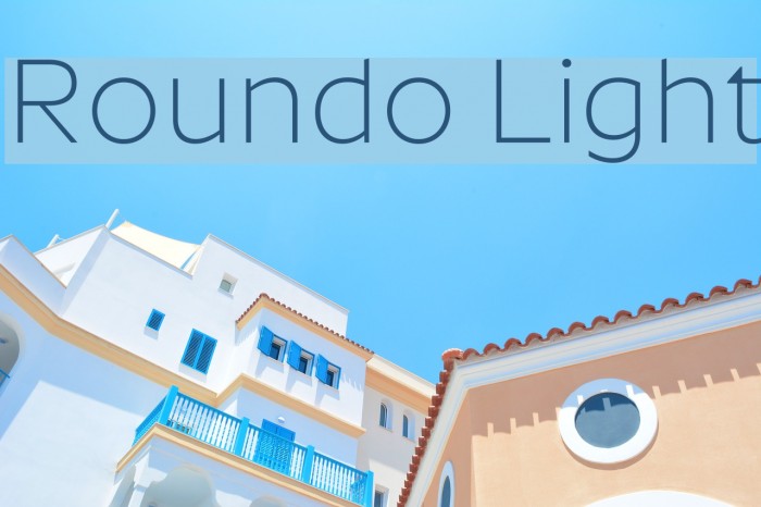 Roundo Light Font examples