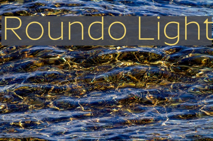 Roundo Light Font examples
