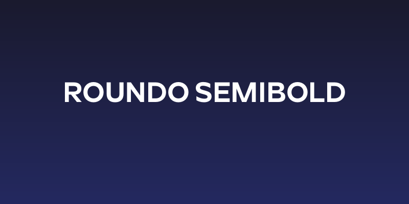 Roundo SemiBold Social Header