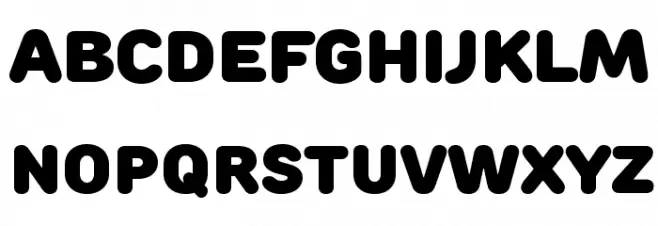 RoundsBlack Caratteri MINUSCOLO