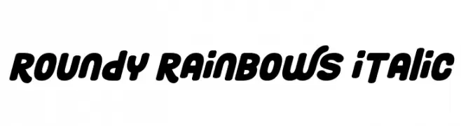 Roundy Rainbows Italic  baixar fontes gratis