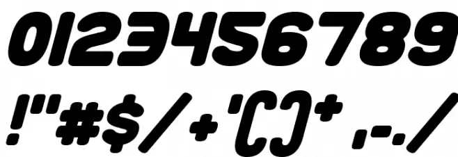 Roundy Rainbows Italic Font OTHER CHARS