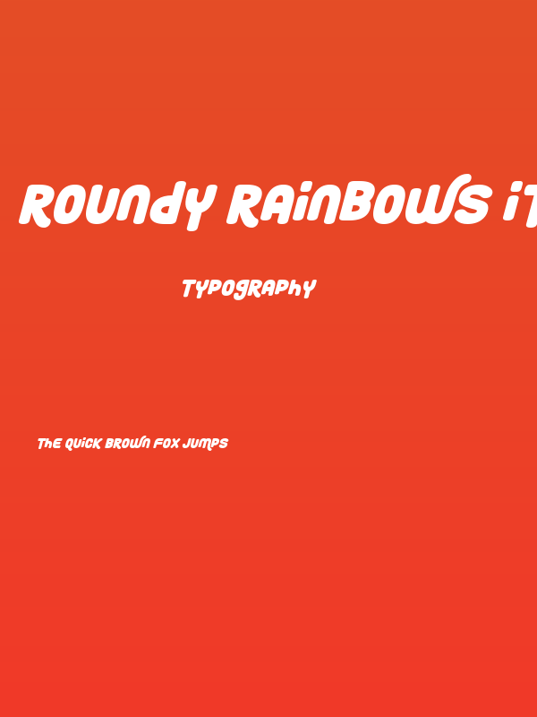 Roundy Rainbows Italic Poster