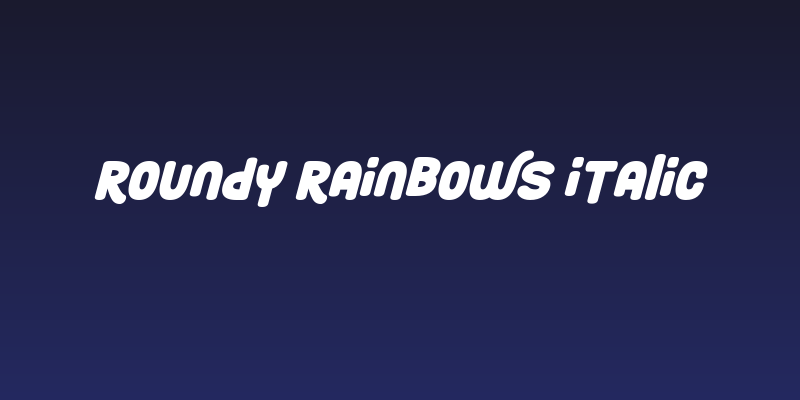 Roundy Rainbows Italic Social Header
