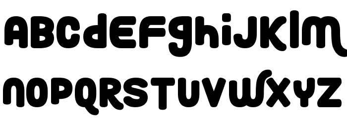 Roundy Rainbows Font LOWERCASE