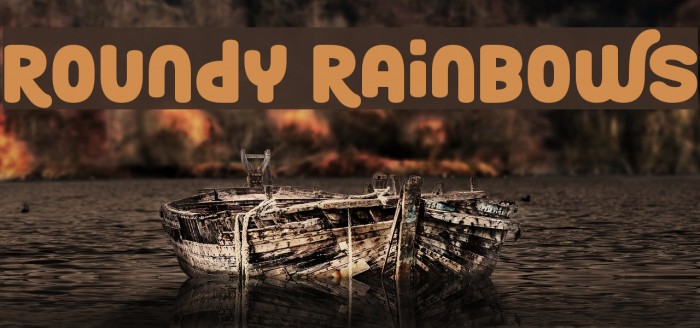 Roundy Rainbows Font examples