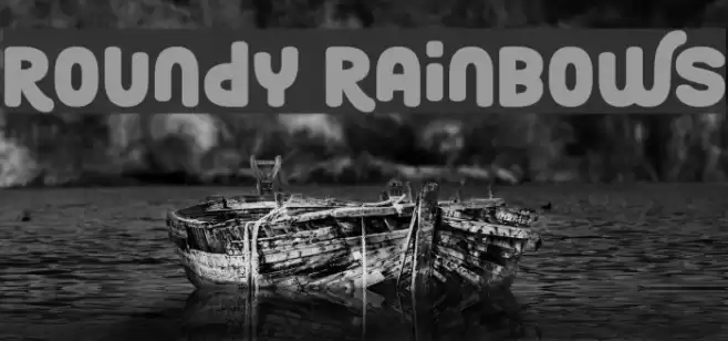 Roundy Rainbows Font examples