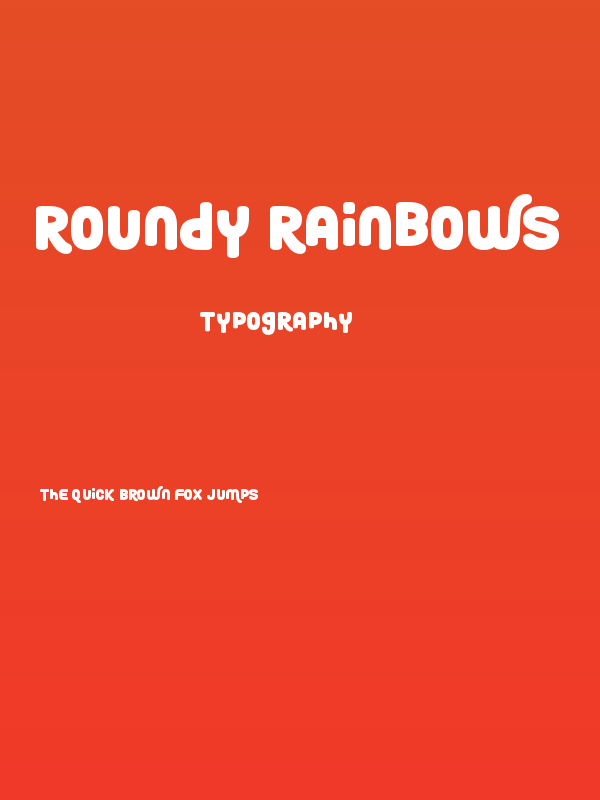 Roundy Rainbows Poster
