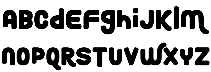 Roundy Rainbows Font Litere mici