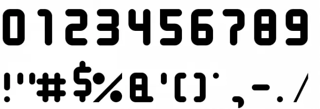 Roundy Regular Font OTHER CHARS