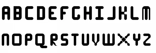 Roundy Regular フォント 大文字