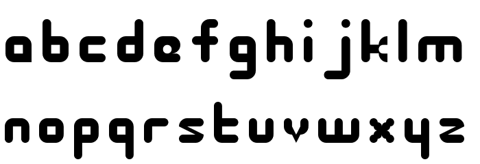Roundy Regular Font LOWERCASE