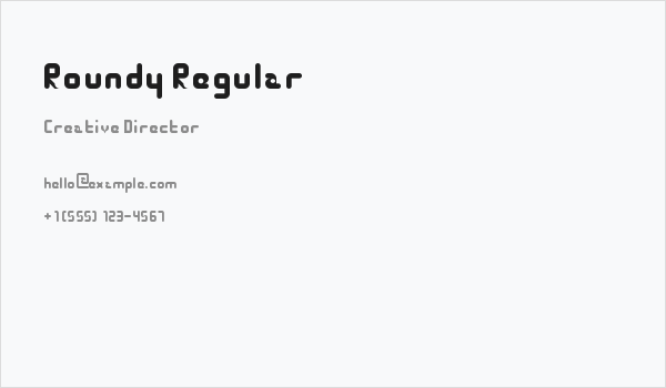 Roundy Regular Business Card