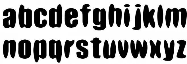 RoundyButt フォント 小文字