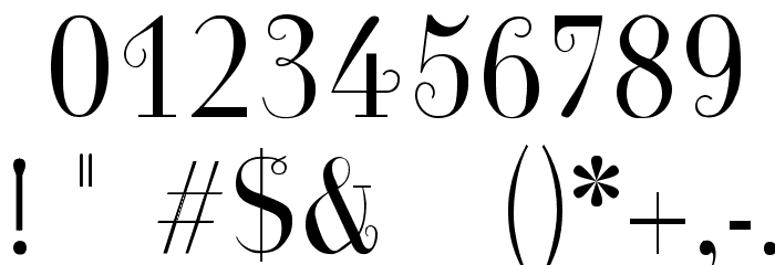 Rousseau Regular Font OTHER CHARS