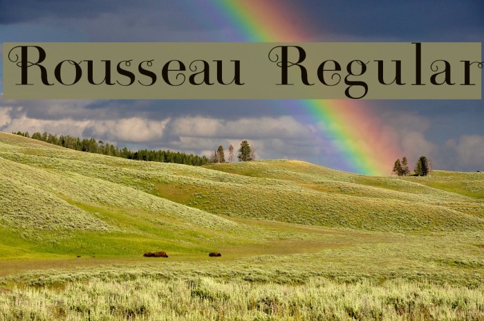Rousseau Regular Font examples