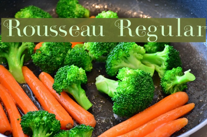 Rousseau Regular Font examples