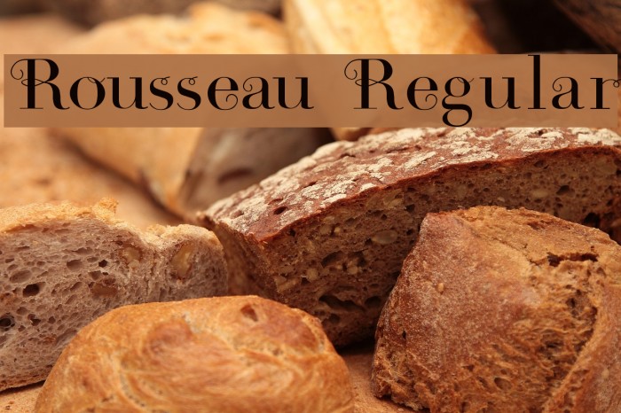 Rousseau Regular Font examples