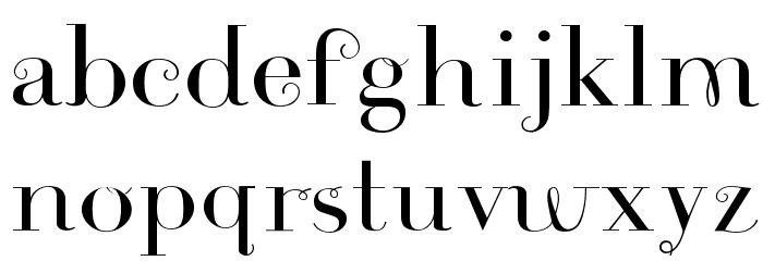 Rousseau Regular Font LOWERCASE