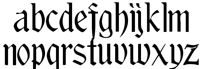 Rousseau!` Font LOWERCASE