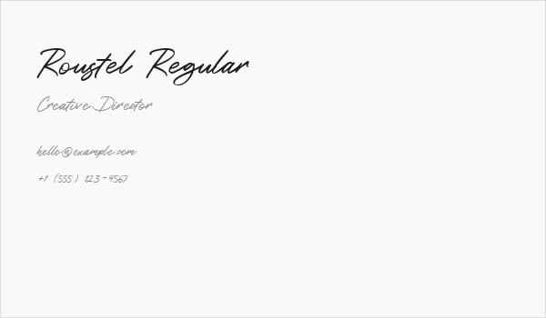 Roustel Regular Business Card