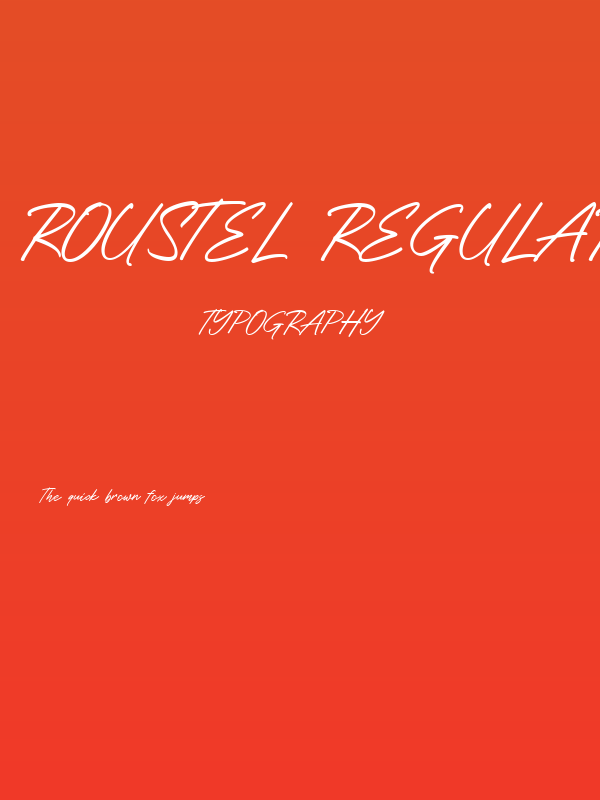 Roustel Regular Poster