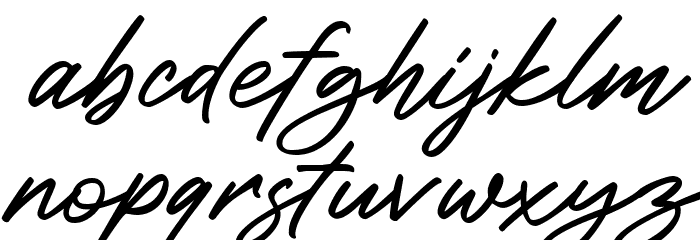 Roustel Regular Font LOWERCASE