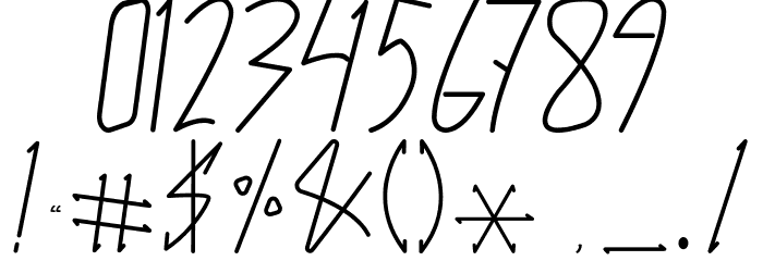 Rousty Line Font OTHER CHARS