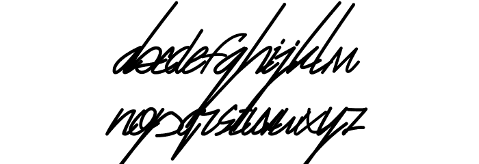 Rousty Line Font LOWERCASE
