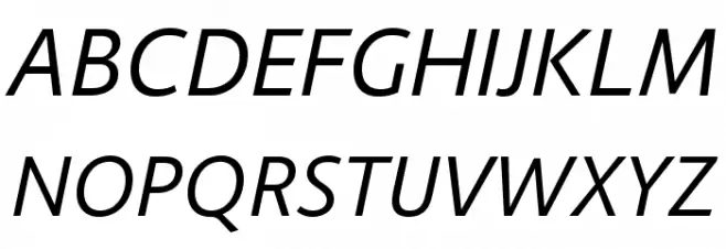 Route 159 Italic Fuentes MAYÚSCULAS