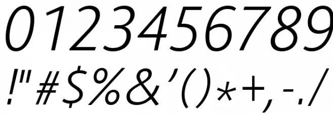 Route 159 Light Italic Шрифта ДРУГИЕ символов
