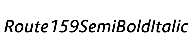 Route 159 SemiBold Italic  لخطوط تنزيل